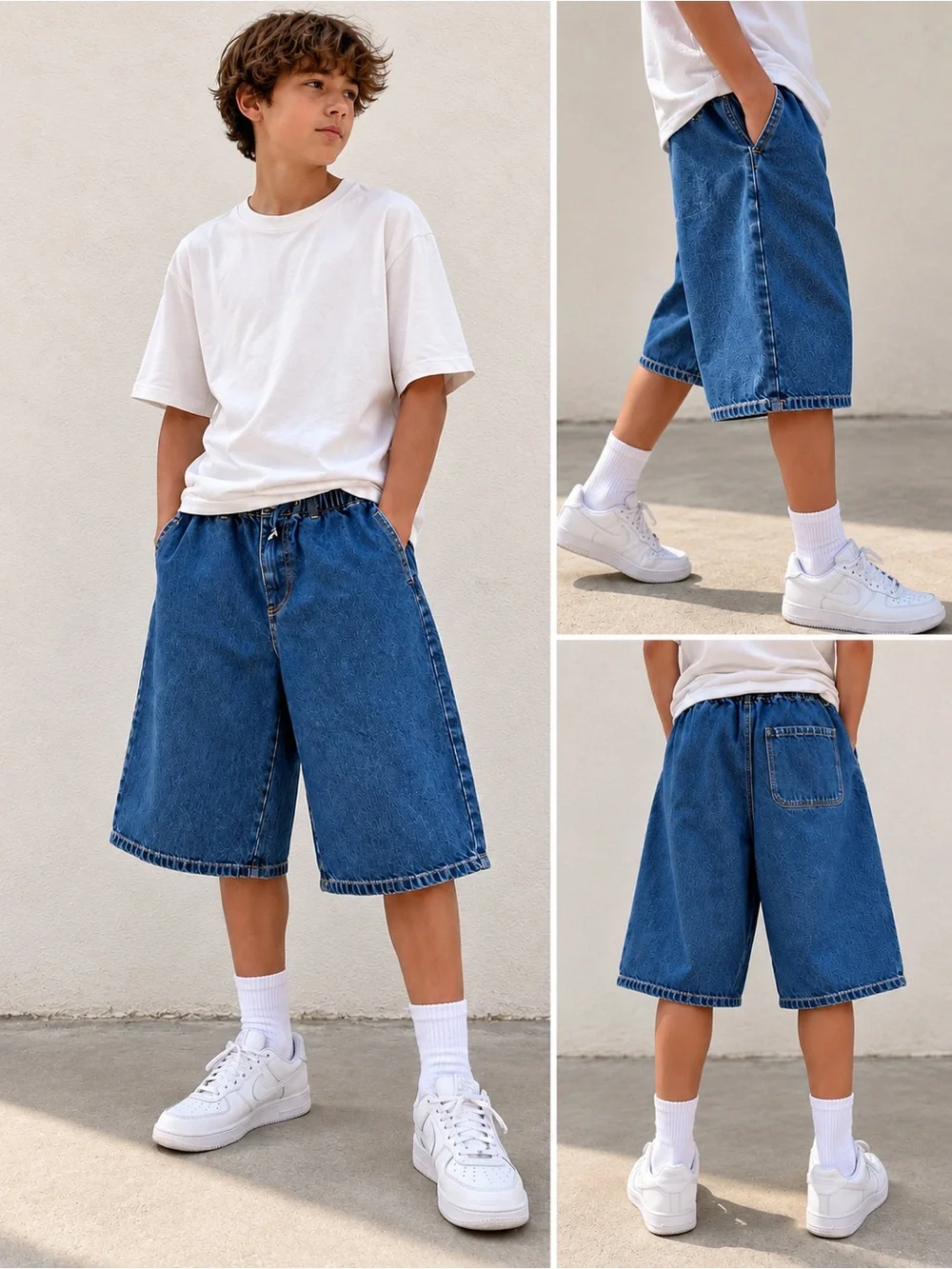 ZARA Loose Fit Denim Bermuda Shorts Jorts 13-14Y